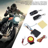 BOROCO Motorbike Anti-Theft Alarm Kit Jednosměrné dálkové ovládání Vodotěsné Univerzální 12V